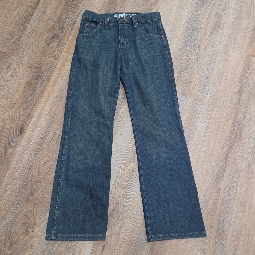 Wrangler Retro Relaxed Bootcut Jeans Boys Size 14 Reg Dark Wash 10BRT20NS